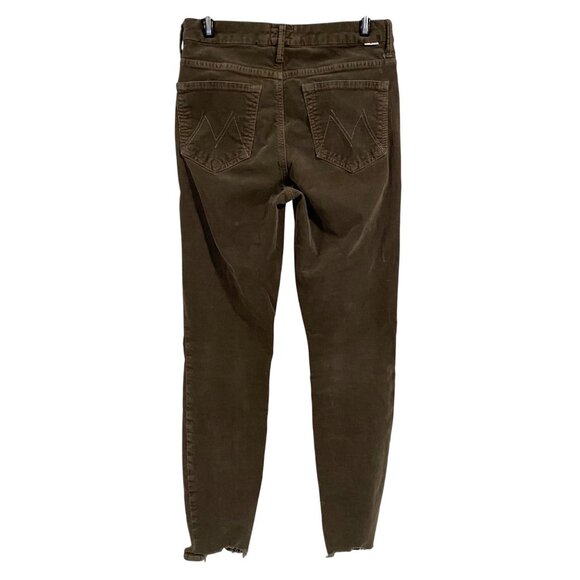 Mother High Waisted Looker Ankle Chew Corduroy Jeans in Taupe Size 26 - Picture 7 of 15